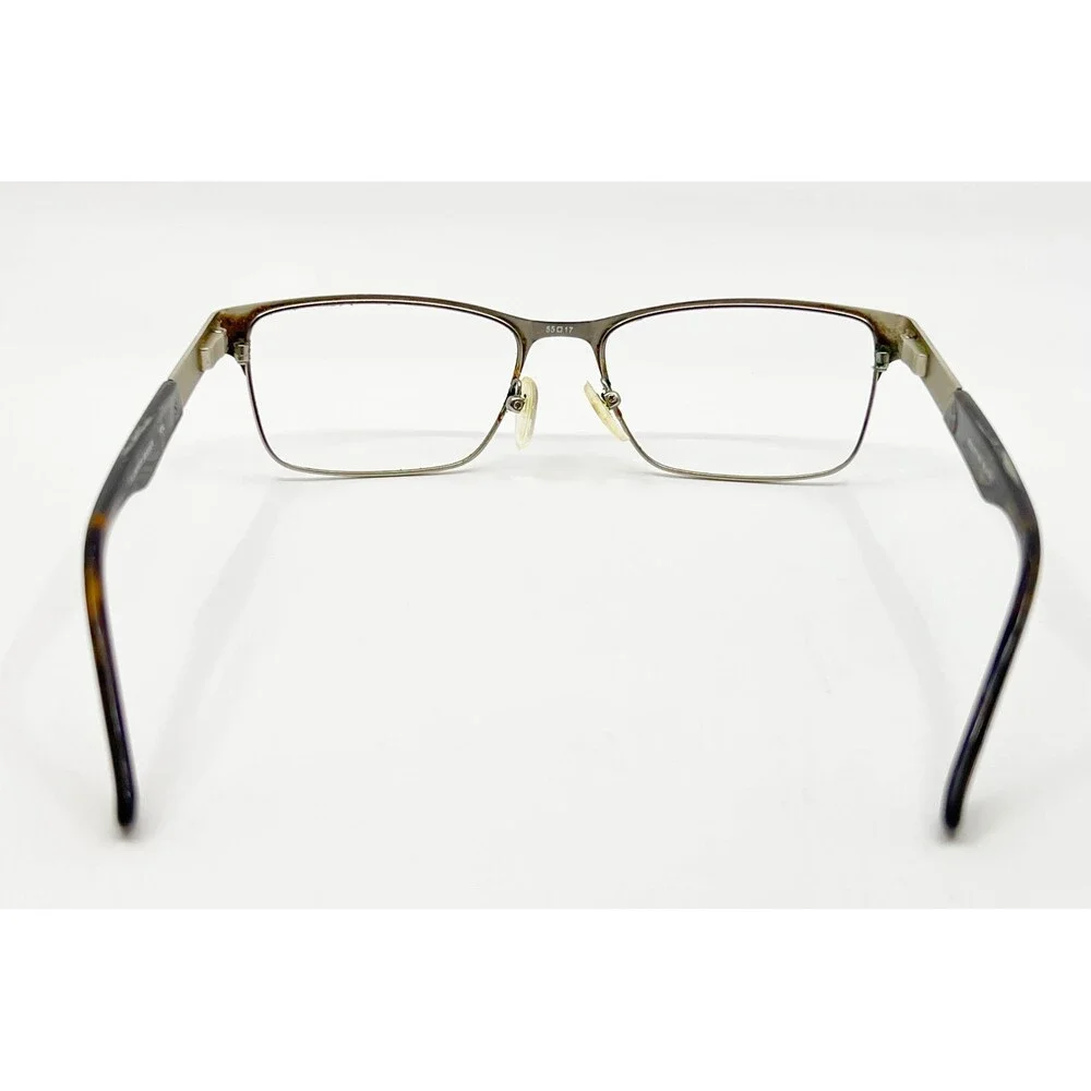 Alexander Julian Eyeglasses Mens Black Foil Tortoise Shell Rectangular 55-17-140